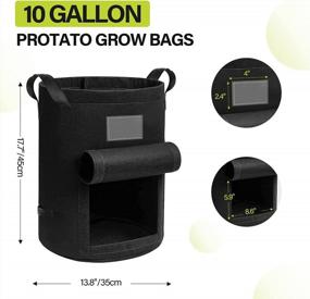 img 3 attached to Suntee'S Potato Garden: 4-Pack Of 10-Gallon Grow Bags For Healthy And Abundant Harvests!