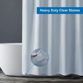 img 1 attached to Hotel Quality Blue Gray Fabric Shower Liner - 2-In-1 72 X 84 Inch Shower Curtain And Liner With 12 Grommet Holes, Waterproof And Machine Washable For Ultimate Bathroom Convenience
