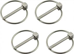 img 4 attached to 4 Or 6 Pack Stainless Steel 316 3/16" Dia. Linch Pin Hitch Trailer Pins For Farm Tractors, Trailers, Diggers, Boat Trailers And Truck Parts