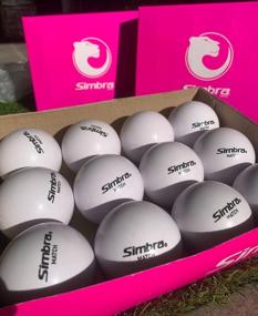 img 1 attached to Официальный мяч для хоккея на траве Simbra® — идеально подходит для использования на соревнованиях, супермягкое обращение с клюшкой и бросок Smart Speed ​​White Ball
