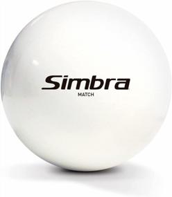 img 4 attached to Официальный мяч для хоккея на траве Simbra® — идеально подходит для использования на соревнованиях, супермягкое обращение с клюшкой и бросок Smart Speed ​​White Ball