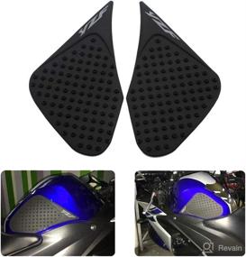 img 1 attached to Enhance Your Riding Experience with the Treeligo Motorcycle Tank Side Traction Pad for Yamaha YZF R3 2015-2019