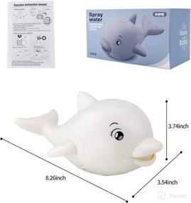 img 3 attached to 🐬 Kendyy Baby Bath Toys - Dolphin Animal Bathtub Toy with Music & Light Induction Sprinkler for Infants Toddlers - Automatic Spray Water - Boys & Girls, Pool Bathroom Shower Toy - Best Gift (White)