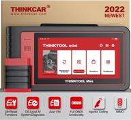 сканер thinkcar obd2 - thinktool mini: полносистемный автомобильный диагностический инструмент с пожизненными бесплатными обновлениями, 28 сбросами, программированием immo / ключа и кодированием ecu, а также двунаправленным активным тестированием автомобиля. логотип