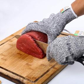 img 2 attached to Cut Resistant Gloves Level 5 Protection GL02 M - Cooking, Wood Carving, Yard Work.
