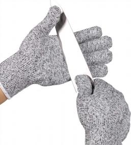 img 4 attached to Cut Resistant Gloves Level 5 Protection GL02 M - Cooking, Wood Carving, Yard Work.