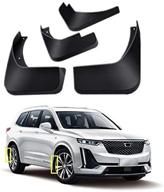 🚗 cadillac xt6 2019-2021 mud flaps kit - front and rear 4-pc set by topgril for mud splash guard logo