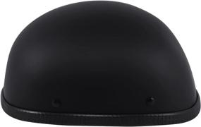 img 1 attached to 🏍️ Sange Skid Lid Original Half Helmet Motorcycle Beanie - Flat Black DOT Certified (Size M)