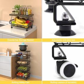 img 1 attached to Organize Your Kitchen And Home With A 2 Tier Fruit Basket And Storage Rack