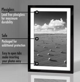 img 2 attached to Set Of 5 Americanflat 11X17 Black Picture Frames With Versatile Display Options For 9X15 And 11X17 Photos - Sleek Design With Plexiglass Cover And Sawtooth Hardware