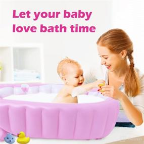 img 1 attached to Inflatable Bathtub Portable Newborn Toddler