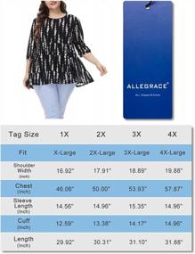 img 1 attached to Plus Size Tunic Shirts For Women - Dressy Double Layer Chiffon With Floral Print By ALLEGRACE