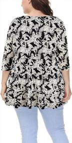 img 3 attached to Plus Size Tunic Shirts For Women - Dressy Double Layer Chiffon With Floral Print By ALLEGRACE