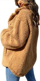 img 3 attached to Женская осенне-зимняя укороченная пушистая куртка из искусственного меха с вырезом на лацкане, верхняя одежда, пальто