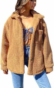 img 1 attached to Women'S Autumn Winter Cropped Faux Fur Fluffy Jacket Notch Lapel Shacket Outwear Coat
