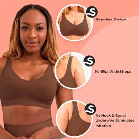 img 1 attached to SHAPERMINT Enhanced Smoothing Wireless Bralette For Women With Support Seamless Bra With Removable Cups From Small To Plus Size