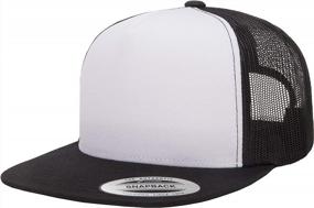 img 4 attached to Men'S Yupoong Classic Trucker Cap - White Front