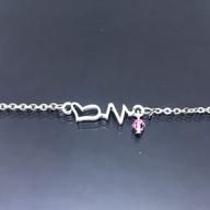 funky heart ekg bracelet with birthstone: a personalized gift for healthcare professionals and medical students logo