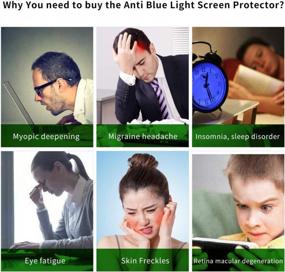 img 2 attached to 2PCS 11.6" Anti Blue Light Glare Screen Protector For Acer Chromebook R11, Lenovo C330, Samsung 4 3, ASUS & Dell HP Chromebooks