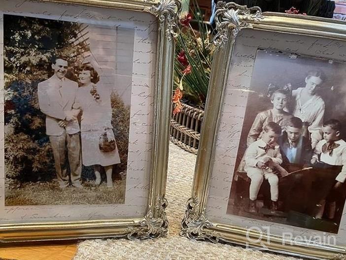 img 1 attached to Sunlit Vintage Picture Frame 4X6 Inch, Luxury Antique Photo Frames With Glass Front, Photo Display, Tabletop Wall Hanging, Gift Ideas review by Jenna Hicks