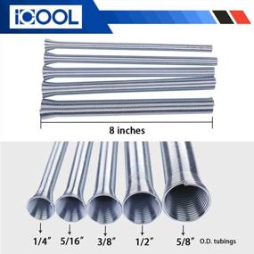 img 3 attached to ICOOL 5Pcs Spring Tubing Benders Set 1/4, 5/16, 3/8, 1/2, And 5/8 Inch For Soft Copper, Brass, Aluminum And Thin Wall Steel Tubing
