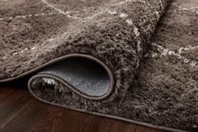 img 1 attached to Upgrade Your Space With The Stylish Loloi II Bliss Shag Collection BLS-04 Bark/Grey Area Rug, Measuring 5'-3" X 7'-6