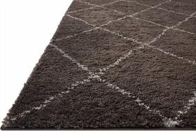 img 3 attached to Upgrade Your Space With The Stylish Loloi II Bliss Shag Collection BLS-04 Bark/Grey Area Rug, Measuring 5'-3" X 7'-6