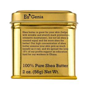 img 2 attached to 🧴 Eu'Genia Shea Butter (Fragrance-Free, 2oz) - 100% Pure Unrefined Ghanaian Shea, Premium Moisturizer for Face, Body & Hair