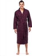 ultimate comfort and style: men's premium flannel robe x large logo