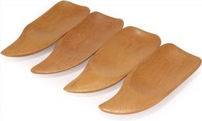 img 2 attached to 10Pcs 4In Bamboo Curved Handle Scoop By BambooMN - Solid & Durable!