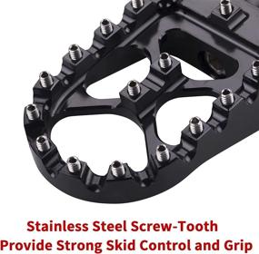 img 2 attached to 🏍️ 360° Rotating Wide CNC Foot Pegs. MX Bobber & Chopper Style for Harley Dyna Sportster Fatboy Iron 883. Black Motorcycle Foot Pegs Compatible.