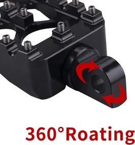 img 1 attached to 🏍️ 360° Rotating Wide CNC Foot Pegs. MX Bobber & Chopper Style for Harley Dyna Sportster Fatboy Iron 883. Black Motorcycle Foot Pegs Compatible.