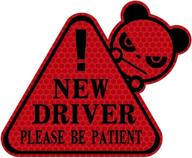 biinfu reflective waterproof red new driver sticker for car, funny student driver vehicle sign sticker логотип