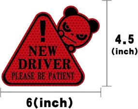 img 2 attached to Biinfu Reflective Waterproof Red New Driver Sticker for Car, Funny Student Driver Vehicle Sign Sticker