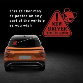 img 3 attached to Biinfu Reflective Waterproof Red New Driver Sticker for Car, Funny Student Driver Vehicle Sign Sticker