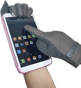 img 3 attached to Dahlia Fleece Lining Touchscreen Gloves Men's Accessories in Gloves & Mittens