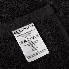 img 1 attached to Amazon Basics 6-Piece Fade Resistant Bath, Hand And Washcloth Towel Set - Black
