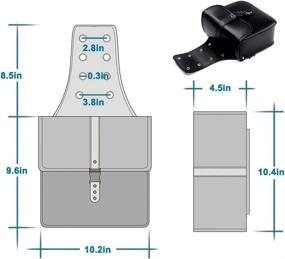 img 2 attached to LEAGUE&amp;CO Medium Waterproof Insulated PU Leather Motorcycle Saddle Bag Set for Harley Sportster Softail Honda Suzuki Yamaha Cruiser