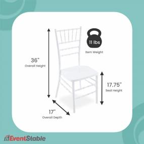 img 2 attached to Stylish And Durable: Titan Series White Resin Chiavari Chair Set For Weddings And Restaurants - Indoor/Outdoor 48 Pack With Sturdy Steel Spindles