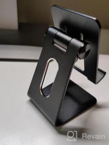 img 5 attached to Portable And Adjustable Phone Holder For Desks - MROCO Foldable Aluminum Stand Compatible With Phones And Tablets