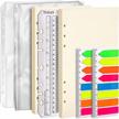 a5 notebook set: 2 pack dotted filler paper, 320 index tabs & more - 6-ring binder compatible! logo