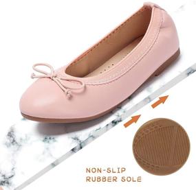 img 2 attached to 🩰 Elastic-Ballerina Toddler Girls' School Uniform Shoes: ADAMUMU