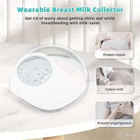 img 2 attached to Breast Shell Milk Savers - 2 PCS Reusable Nursing Cups for Breastfeeding, Soft and Friendly-Skin Breastmilk Collector Shells, Protect Sore Nipples, Collect Leaking Milk, Soft Shells (60 ml)