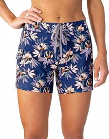 img 4 attached to Women'S 5" 4-Way Stretch Swim Shorts Boardshorts By Maui Rippers