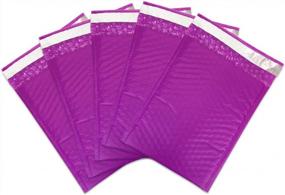 img 4 attached to Beauticom Purple (25 Pieces) #0, 6X10 Self-Seal Poly Bubble Mailer 6.25" X 9 1/4