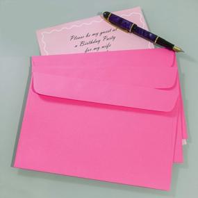 img 1 attached to 6X9 Envelope Color Blank Open Side-Greeting Card Invitation Envelopes-25 Pack Pink