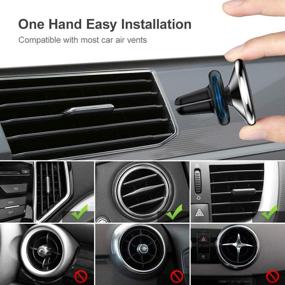 img 1 attached to FLOVEME Car Air Vent Magnetic Phone Mount Holder - Strong N52 Magnetic Car Phone Holder with 4 Pcs Metal Plate - Compatible with iPhone 12 Pro 11 - Car Phone Mount for Better SEO