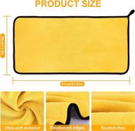 6 pack reusable microfiber cleaning cloths - highly absorbent towels for car, home & kitchen - 12" x 24 logo