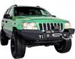 eag front bumper with led lights for 1999-2004 jeep grand cherokee wj, easy to assemble logo