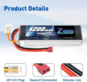 img 2 attached to High-Capacity Soft Case Lipo Battery - 5200MAh 14.8V 60C With Deans T Plug For RC Planes, Quadcopters, Helicopters, Cars, Trucks And Boats